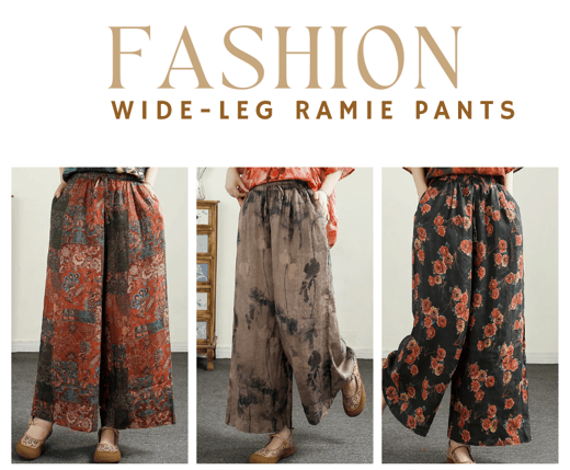 _Wide-leg Ramie Pants
